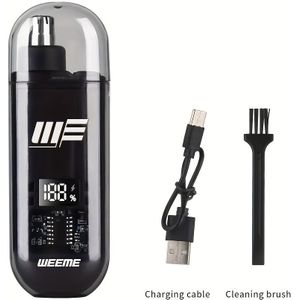WEEME WM001 Transparante Neushaar Trimmer | USB Oplaadbaar, Draagbaar, Ideaal voor de Persoonlijke Hygiëne van Mannen, Eenvoudig Onderhoud, Houdt een Net Uiterlijk, Perfect Cadeau voor .