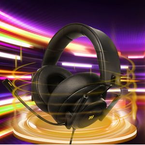 Colusi M21 Bedrade Gaming Headset met Microfoon - Zacht Geheugenschuim Kussen, 3.5mm Audio Jack, Opvouwbaar Ontwerp voor PC, PS4, PS5 - Goudkleurig, Draagbaar