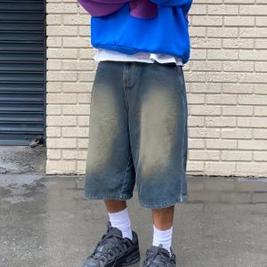 Heren Casual Bermuda Denim Shorts, Chic Street Style Losse Pasvorm Distressed Jorts