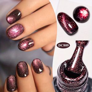 1 stuk Schitterende Reflecterende Magnetische Nagellak, Super Roodbruine Eye Gel, Semi-Permanente LED Soak Off Gel voor Manicure