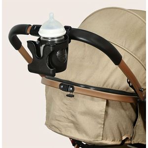 1pc Stroller Bottle Holder With Elastic Band, Abs Material, Adjustable Cup And Phone Mount For Car Seat, Compatible With Any Vehicle Model