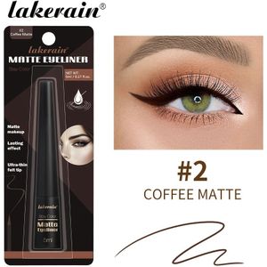 Lakerain Matte Eyeliner - Waterdicht, , Langdurig, Ultra- Felt Tip, Glad Vloeibare Eyeliner, Gemakkelijke Ooglijner, Gemengd Kleursysteem, Extra Ontwerp, Transfer-Proof