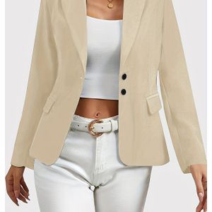 Blazer met kleur, elegante reverskraag, lange mouwen, en herfst, dameskleding.