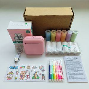Nieuwe multifunctionele mini draagbare thermische printerpakket, kan foto's, foto's, labels, teksten, to-do-lijsten, etc. printen, draagbare inktloze printer compatibel met iOS en .
