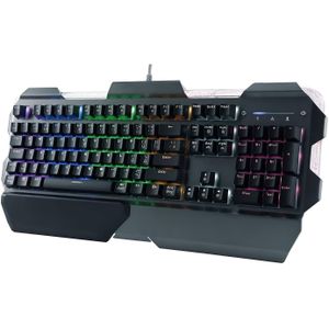 Bedrade mechanische RGB-gamingtoetsenbord, mechanisch USB-toetsenbord, watergekoeld mechanisch toetsenbord, 105 toetsen bedraad toetsenbord.