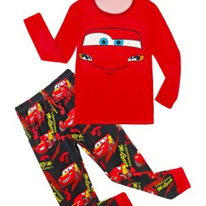 Jongens Herfst/Winter Lange Mouwen Loungewear Set, Lightning , Trendy en Cool, Ronde Hals, Gemakkelijk Aan en Uit Te Trekken, Te als Pyjama,