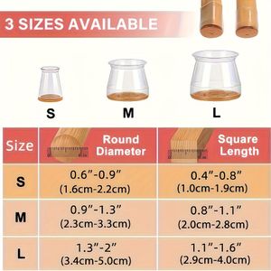 32 stuks Siliconen Stoelpoot Beschermers | Kruk Poot Beschermhoezen, Hardhouten Vloer Antislip Stoelpoot Covers