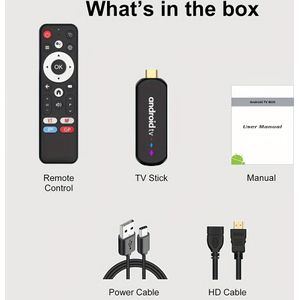 H96 MAX L3 14 TV Box 4K/2K Streaming Mediaspeler met -Core S905, BT 4.0, Dual-Band WiFi, Spraakafstandsbediening, Slimme Stick voor Smartphones/Schermen - (Compatibel met Netflix//iPTV)