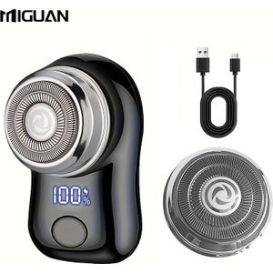 Verbeterde Mini Elektrische Scheerapparaat - Oplaadbaar, Draagbare Outdoor Intelligente Scheerapparaat, Eenvoudig te Gebruiken met één Klik, Ideaal voor Thuis, Auto en Reizen! Perfect als Cadeau