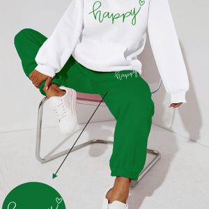 Stijlvolle Herfst- en Wintermode: Trendy Fleece Hoodie & Jogger Set voor Vrouwen, Casual Tweedelige Outfit met Een Hoogwaardige Uitstraling