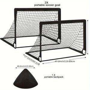 2 Pack 4 X 3ft Size Portable Kid Soccer Goals For Backyard, Indoor And Outdoor Pop Up Soccer Goals