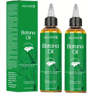 2 stuks Batana-olie, uit Honduras, diep voedend en rijk aan vetzuren, maakt het haar zacht, en gemakkelijk te kammen