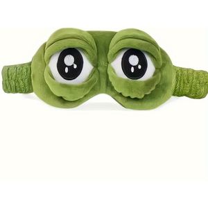 1 stuk leuke kikker slaapmasker - Zacht, comfortabel oogbescherming voor reizen en middagdutjes, zonder petroleum, huidtype, reisbenodigdheden | Speelse ontwerp | Comfortabele slaapmasker