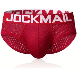 Sexy ademend herenondergoed, scrotale buidelboxershort, onderbroek met lage taille