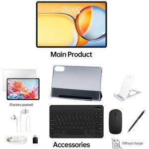 Teclast P50 AI Tablet met 8-Core A733 CPU, 6GB RAM, 128GB ROM, 11-inch 1280x800 IPS Display, 7000mAh Batterij, USB-C Opladen, 13MP+5MP Dubbele Camera, 15, Tablet, Pad