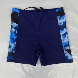 Kamoufleegroep Zwemshorts voor Jongens - Marineblauw & Zwart met Blauwe Vlekken, Elastische Tailleband, Sneldrogende Zwemshorts voor Jongens, Strand & Zwembad, Badpakken