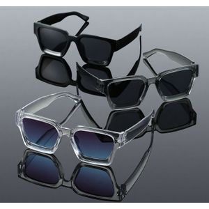 3-Pack Heren Vierkant Montuur Plastic Multikleur Mode Decoratieve Brillenglazuren, Style Trendy voor Dagelijks Gebruikt en Kledingaccessoires