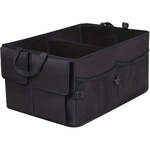 1st Opvouwbare Kofferbakorganizer met Verstelbare Zwarte Banden - Nylon Opbergdoos voor Achterbank, Voertuiginterieur Accessoires