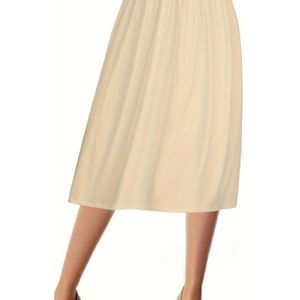 Stretch Halflange Rok, Elegante Elastische Taille Petticoat, Damesondergoed & Shapewear