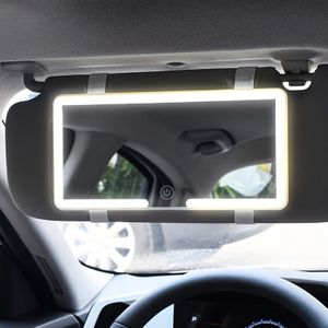 Rechargeable Led Car Makeup Mirror With – High-definition, Soft Clarity, Natural Visibility, Usb-powered Vanity Mirror For Vehicles, Fit, Lighting | | Usb Rechargeable