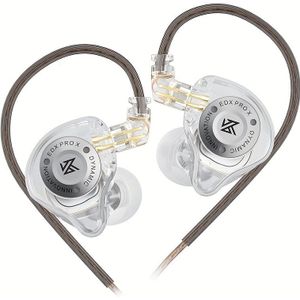 KZ EDX Bedrade In-Ear Monitor Hoofdtelefoons - Dubbele DD HiFi Stereo, Ruisonderdrukkende Oordopjes met Afneembare Kabel, USB Gevoed, Rubberen Passform, Ideaal voor Anime/Films/TV/Gaming