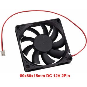 12V 24V 8015 Ventilator voor 3D-printer, 80x80 x 15mm Borstelloze Koelventilator, 80mm voor 3D-printer PC CPU Computer Case Koeling, Industriële Elektrica