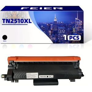 Fier TN2510XL Hoogrendement Zwarte Tonercartridge, Compatibel met Brother HL-L2400DW, DCP-L2620DW, MFC-L2800DW, MFC-L2827D, MFC-L2835DW, MFC-L2860DW