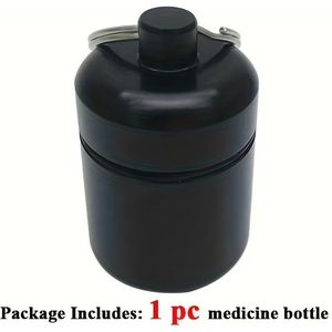 Waterdichte Zakpil-organizer: Kleine Draagbare Medicijnfles En Mini-metalen Pillenhouder Sleutelhanger Voor Buiten Kamperen En Reizen