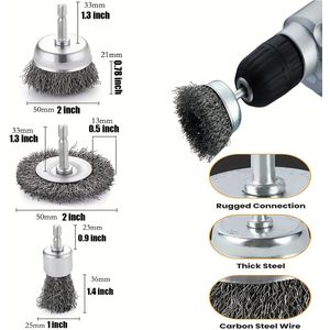 Steel Wire Brush Three-piece Set