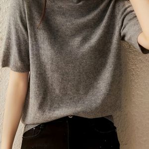 Dames Casual Top | Opstaande Kraag, Korte Mouwen, Lichtgewicht, Kleur, Ideaal voor Lente/Zomer