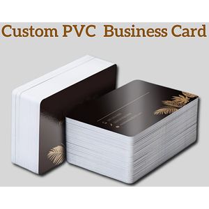 200/500pcs Muchkey Custom Dual-sided Pvc Business Cards 2x3.5 Inches - Personalized Waterproof Matte , Your Photo & Text, Elegant Design For Professional Use