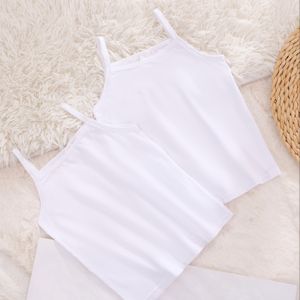 2 stuks Meisjes Kleur Tanktop - Eenvoudige Stijl Onderhemd