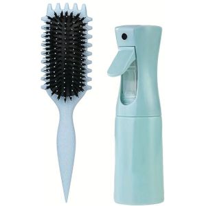 2-delige set Kruldefiniërende Borstel, Candybrush en Sprayfles voor Natte Krullen, Vormgeven & Definieren van Krullen voor Vrouwen