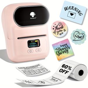 Phomemo M110 Draadloze Draagbare Thermische Labelprinter, Compatibel met /iOS/Windows/Mac Smartphones, Thermisch Papier , OCR Tekstherkenning, 300+ Sjablonen, voor Kantoor, Retail, Kabel