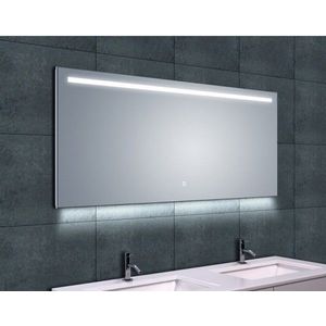 Badkamerspiegel Wiesbaden Ambi One - 140x60cm - LED - Verwarming - Anti Condens - Touch Lichtschakelaar - Dimbaar