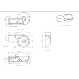 Fontein Wiesbaden Hardstenen rond links 40 x 23 x 10 cm