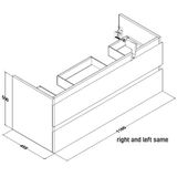 Onderkast Creavit Sally 120 cm glans grijs