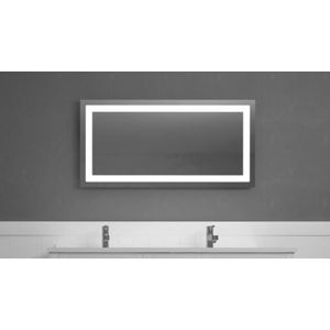 QUEEN Badkamerspiegel Met Geintegreerde LED Verlichting Anti Condens Touchscreen Schakelaar 60x60cm