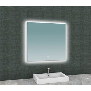 Badkamer spiegel  Soul met Led + anti condens rechthoek 80 x 80 cm