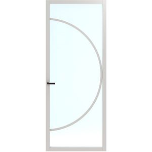 Binnendeur Skantrae SSL 14613 Blank Glas Wit Gelakt 231.5x93cm Schuifdeur