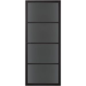 Binnendeur Skantrae Slimseries SSL 4004 Rookglas Zwart 231.5x88cm Opdek Links