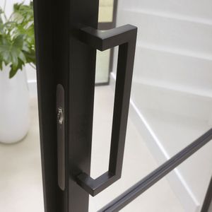 Skantrae - HSP708SSL - Deur - Zwart - Pakket met Greep en Rolslot - 30cm