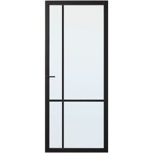 Binnendeur Skantrae Slimseries SSL 4009 Blank Glas Zwart 201.5x83cm Opdek Rechts