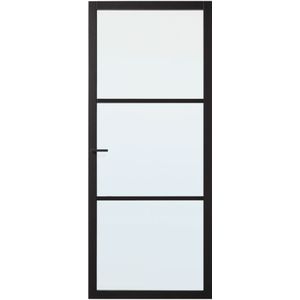 Binnendeur Skantrae Slimseries SSL 4003 Blank Glas Zwart 201.5x78cm Stomp