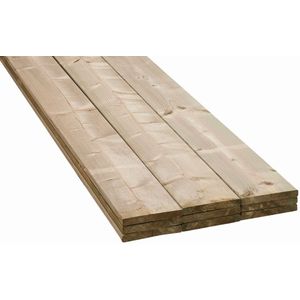 Vuren hout geïmpregneerd 22x150mm - Netto 18x145mm Lengte 480cm