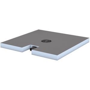 Wedi Fundo Plano Douchevloerelement 140x90cm Afvoer decentraal korte zijde