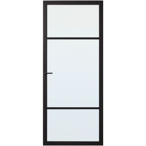 Binnendeur Skantrae Slimseries SSL 4006 Blank Glas Zwart 201.5x78cm Stomp