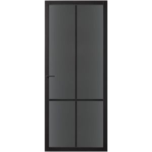 Binnendeur Skantrae Slimseries SSL 4008 Rookglas Zwart 231.5x88cm Opdek Rechts
