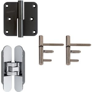 Skantrae Deur Scharnieren Paumelle 80x80mm - RVS Rechts