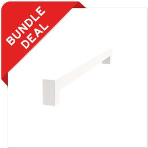 Sluitwerkpakketten met Deurgreep 16x300 Squared Wit HSP2105 - Deurgreep + Rolslot
